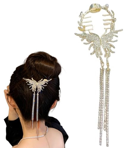 Haarzubehör für Frisuren Hair Bun Maker - Pferdeschwanz Haarspangen für Rutschfeste Metall Strass Haarschmuck für Mädchen 0710