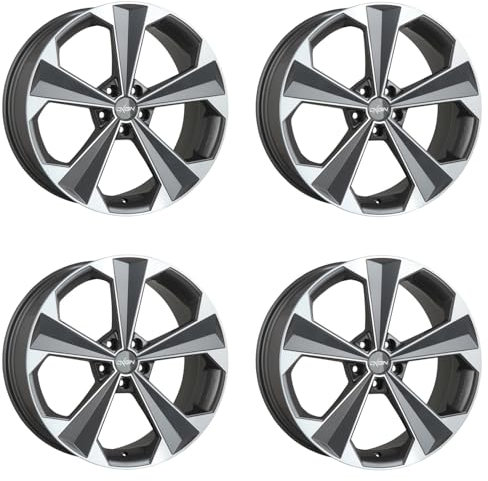 4x Oxigin Felgen Alufelgen 22 OXRS 9,0x20 ET38 5x114,3 titan polish kompatibel mit Hyundai i40 Kona Santa Fe