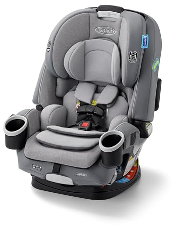 Graco 4Ever DLX 4-in-1 Baby Car Seat, Infant to Toddler Car Seat, 10 Years of Use, Rear-Facing, Forward-Facing, Highback Booster, and Backless Booster Seat Modes, Comfortable and Convenient, Charlie