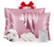 Larlary Taie d Oreiller en Soie 50x75, 90% Soie, 10% Coton, Taie d' Oreiller Soie Douce et Moelleuse, Soins de la Peau et des Cheveux, Taie d' Oreiller en Soie (2, Rose)