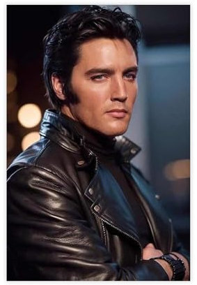 bpoejge Exklusive Art Rocksänger Elvis Presley Portrait-Poster, 3 Leinwand-Poster, Schlafzimmerdekoration, Landschaft, Büro, Raumdekoration, Geschenk, 30 x 45 cm