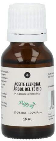 PLANETA HUERTO | Aceite Esencial de Árbol de Té Bio 15 ml - Antibacteriano y Purificante para el Cuidado de la Piel, Pies y Cabello, Uso Tópico y Alimentario