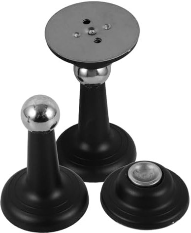 NIYANGLE 2 Pz Fermaporta Per Camper Fermaporta in Metallo Serratura Per Porta Camper Gancio Fermaporta Fermo Di Ricambio T Porta Cattura Chiusura Porta Per Camper Custodia in Silicone Black