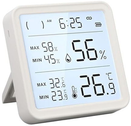 Digitales Thermometer-Hygrometer, Batteriebetriebener Innenraum-Raumtemperaturmonitor mit Zeitnahen Online-Berichten, Unterspannungserkennung, -9,9 Bis 60 ℃ In