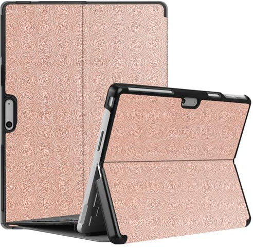 Haofun Case Cover Compatible with Microsoft Surface Pro 11/Pro 10/Pro 9, Compatible with Keyboard (Product Does Not Include Keyboard), Full Protection (Rose Gold)