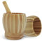 Bamboo Mortar and Pestle Set, Spice & Herb Crusher Grinder for Garlic, Pepper, Seeds, Nuts, and Chili, Perfect Kitchen Utensil and Housewarming Gift, Large