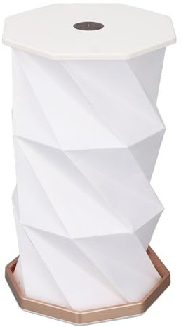 Fockety Faltbare Papierlampe, Wiederaufladbare USB Nachttischlampe mit Touch Dimmer, Warmes Licht, Minimalistische Tischlampe für Schlafzimmer, Wohnzimmer, Kinderzimmer,