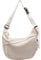 Rienan Umhängetasche Damen Gross Halbmond Tasche Damen Moon Bag Damen Half Moon Bag Damen für Arbeit,Reisen,Alltag,Große Innenaufteilung,Vielseitig Einsetzbar,Stylische Handtasche,Gebrochenes Weiß