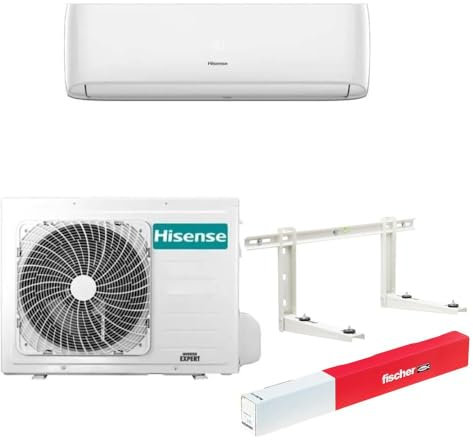Condizionatore Climatizzatore Split Smart Hisense Wi-Fi Completo Staffe Parete Pompa di Calore Deumidificatore Risparmio Energetico (9000 BTU)