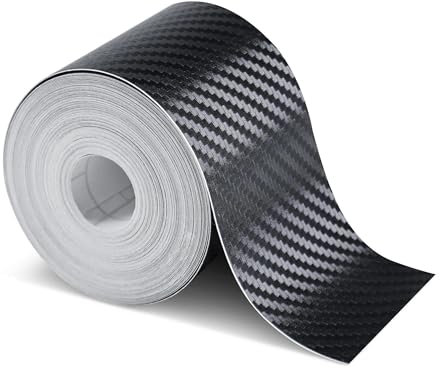 PGVXEM 1-10m Carbon Fiber Car 3D Tape Sticker Door Mirror Paste Protector Strip DIY Protection Protective Film Waterproof Adhesive(3cm Wide Nano Fiber,5m Long)