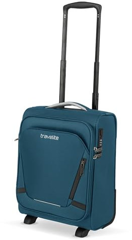 travelite Valise à Main à 2 roulettes pour EasyJet, Vueling + Wizz, Serrure à Combinaison intégrée, Trolley Souple Compact avec Fonction de Fixation, 40x30x20 cm, 21 l, 1,7 kg