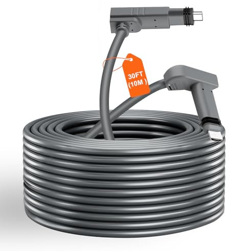 GEEKERA Starlink Gen 2 Cable alargador (10 m/30 pies), Star Link impermeable para antena estándar V3 y enrutador Gen2, 15 m/23 m/30 m/46 m, flexible, color negro
