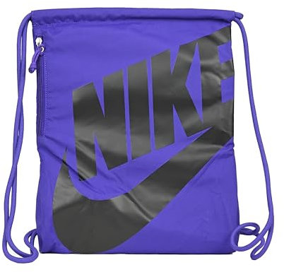 Nike Mochila Heritage Gym con cordón para hombre, color morado, 43 x 33 cm