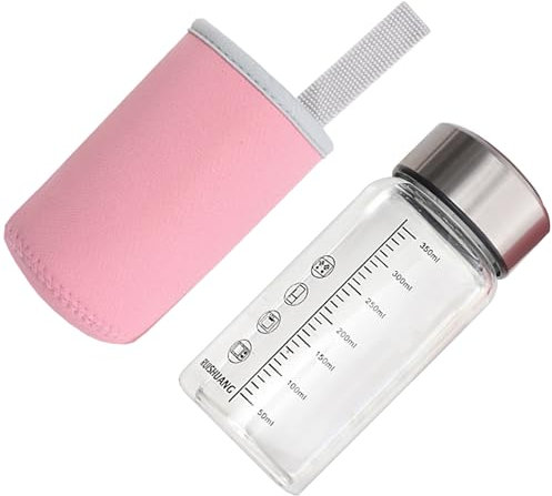 Microwave Friendly Portable Glass Bottle 350ml Capacity Temperature Resistant Construction for Hot Cold Beverages Microwave Safe Glass Bottle