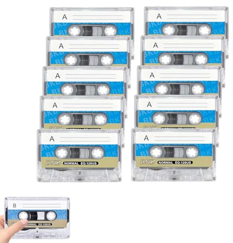 Kassetten, 10 Stück Leer Audio Kassetten, Leere Kassetten, 90 Min Leerkassetten,Audio Kassette, für Vorlesungen Seminare Alltägliche Aufnahmen