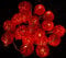 GURU SHOP Rattan Ball 20`er LED Kugel Lampion Lichterkette - Rot, 6x6x250 cm