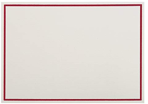 Clairefontaine Lalo 32620L Karten Set Vergé de France (25% Hadern mit 10 Karten Vergé Papier 300 g, 107 x 152 mm, mit Farbrand bordeaux, 10 Umschläge, bordeaux, weiß gefüttert, 114 x 162 mm, 1 Pack)