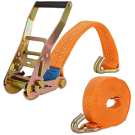 TRUTZHOLM Spanngurt mit Ratsche Zurrgurt 6m 3000kg 3to 2-TLG. 35mm TÜV/GS orange