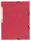 Exacompta 55305E 10er Pack Einschlagmappe. Aus extra starkem Colorspan-Karton DIN A4 mit 3 Klappen und Gummizügen rot Sammelmappe Dokumentenmappe ideal für Büro und Schule