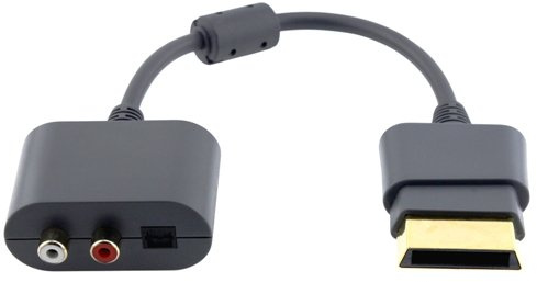 Neu AUDIO R/L RCA ADAPTER KABEL Adaptor FÜR MICROSOFT XBOX 360 XBOX360