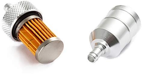 Universal In line Kraftstofffilter Benzin Roller Motorrad Quad 6 mm Chrome