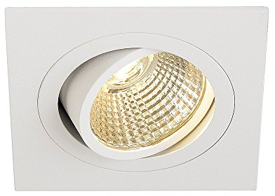 SLV NEW TRIA 110 I CS Downlight weiß eckig 3000K, Einbauleuchte, Einbauspot, Deckeneinbauleuchte, Spot, Deckenspot, Einbaustrahler, Deckenstrahler, Wohnzimmer, Badezimmer