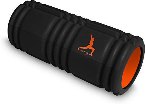 Fitnessrolle Faszienrolle zur Selbst-massage Massagerolle Foam Roller Yoga-Rolle mit aktivierender Oberflächenstruktur Farbe Schwarz