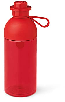 LEGO Hydration Bottle, Kids Drinks Bottle, 500ml Transparent Red, Water Bottle, Drinking Bottle for Toddlers, Dishwasher Safe, Reusable Sports Bottle