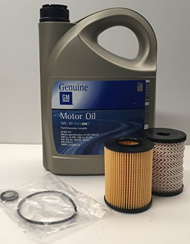 General Motors Pack Aceite Motor Original 5w30 5 litros + filtros Fram Combustible/Aceite Motores 1.7 CDTi / 2.0 DTi/ 2.0Di 16v