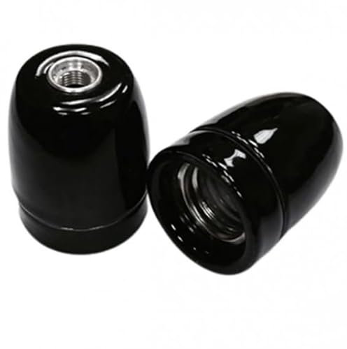 Douille E27 en Porcelaine Noire - Déco Vintage