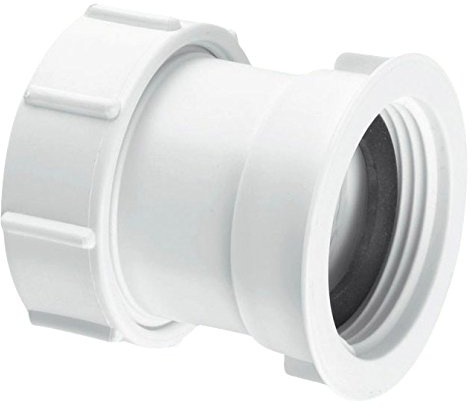 Mcalpine T29 Straight Connector, Multifit x Bsp Female Thread, 1.5 Inch, White