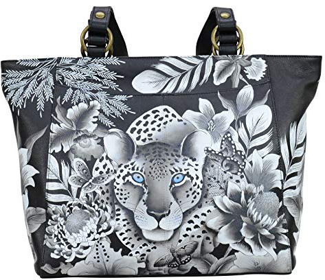 Anuschka Klassische Handbemalte Tote Bag - Cleopatra Leopard
