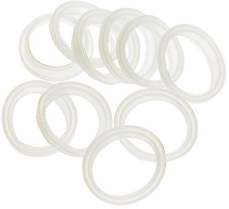 Yeahdor 10Pcs Dichtungsringe Set Flasche Silikonring Glasflaschen Thermosflaschen Deckel Dichtungsring 1,5/1,8 inch Garantiert Auslaufsicherheit Weiß 1.8 inches