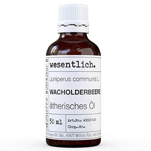 Wacholderbeerenöl - reines ätherisches Öl von wesentlich. - 100% naturrein aus der Glasflasche (50ml)