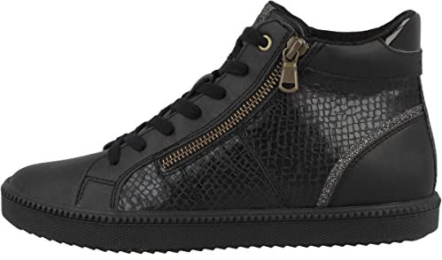 Geox D Blomiee B, Zapatillas Mujer, Negro Black Snake, 41 EU