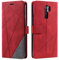 SONWO Cover per Xiaomi Redmi 9, Flip Caso in PU Pelle Case Cover Portafoglio Custodia per Xiaomi Redmi 9, [Kickstand] [Slot per Schede], Rosso