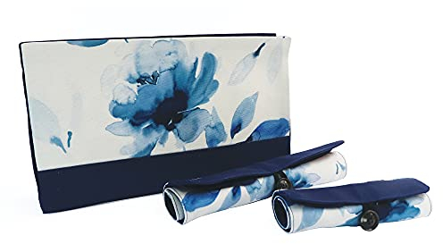 KnitPro Blossom Project Bag roll-on Cases 29x6.5x17cm - 1pc,Blue