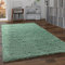 Paco Home Shaggy Teppich Hochflor Flauschig Wohnzimmer Uni In Versch. Farben & Größen, Grösse:70x140 cm, Farbe:Grün