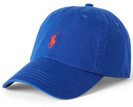 Polo Ralph Lauren Baseballkappe für Herren, klassisch, Baumwolle, Chino, B_royal/R, Einheitsgröße