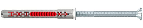 fischer - Cheville rallongée DuoXpand 10x80 avec vis à tête fraisée en acier inoxydable/Boite de 50