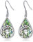 Shusukue Vintage Hängeohrringe Boho Ohrringe Pusteblume Ohrhänger Silber 925 Hängend Earrings for Women