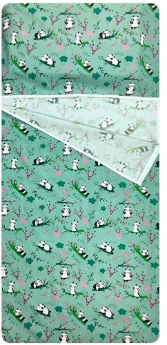 Sac de Couchage d'été pour Les bébés de 2 à 6 Ans - Tissu 100% Coton - Made in Italy (Sac de Couchage Panda)