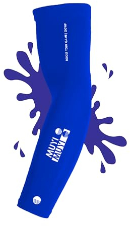 MUYI ® Gaming Sleeve - Arm Sleeves/Stulpen - Herren/Damen - Für Handball, Volleyball, Basketball, Rennrad - Sport Ärmel - Esport Zubehör - Compression Armlinge - Blau/M