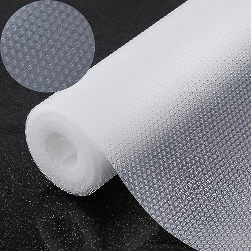 CORODO Protectores de Cajones de Cocina, 44,5 x 610cm Estantes No Adhesivos de, Estantes Lavables para Armarios de Cocina, Estantes Impermeables Antideslizantes para Armarios (Transparente)