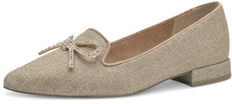 MARCO TOZZI Damen Slipper Glitzer Vegan, Gold (Gold), 38 EU
