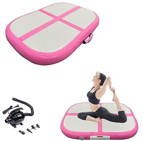 PPXIA Gymnastik Air Block Air Matte Aufblasbare Tumbling Matte Tumble Track Backhandspring Matte Gymnastikausrüstung mit Pumpe für Cheerleading Heimgebrauch