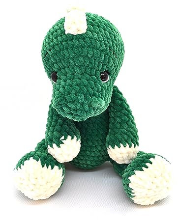 Kuscheltier Dino gehäkelt, für Baby und Kleinkinder (Jade)