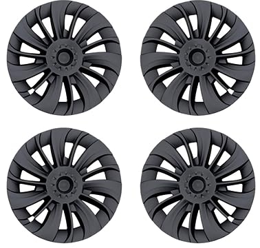 Autozubehör, kompatibel for Tesla Model Y Radkappen 19 Zoll Induktionsradkappen 2023 Zubehör Schwarzer Radkappenersatz for 19 Zoll Gemini Radkappen (Color : Matte Black)