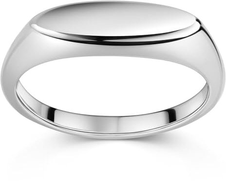 Materia Ovaler Ring Damen 925 Silber Siegelring SR-180-60