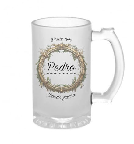 Jarra de cerveza personalizada - 500ml - Agrega tu nombre y tu fecha - Regalo original - Regalo para papa - Regalo para mama - Jarra con nombre y año -